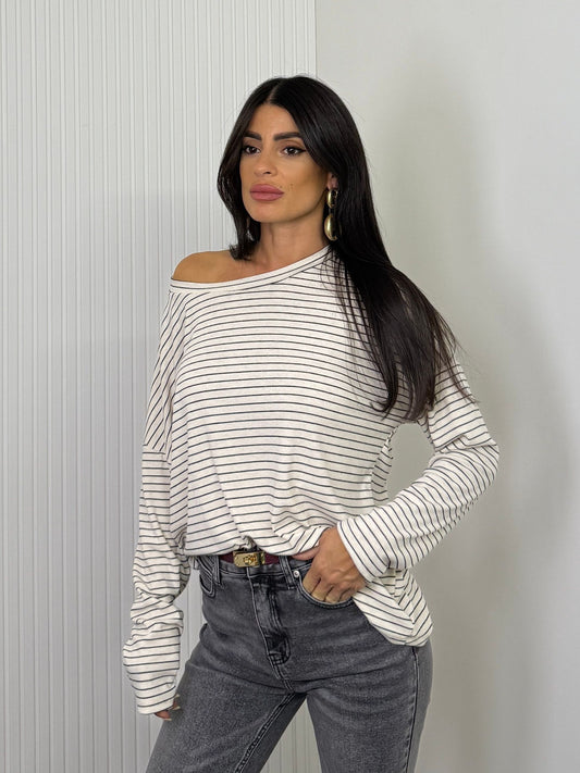 Maglia righe/over
