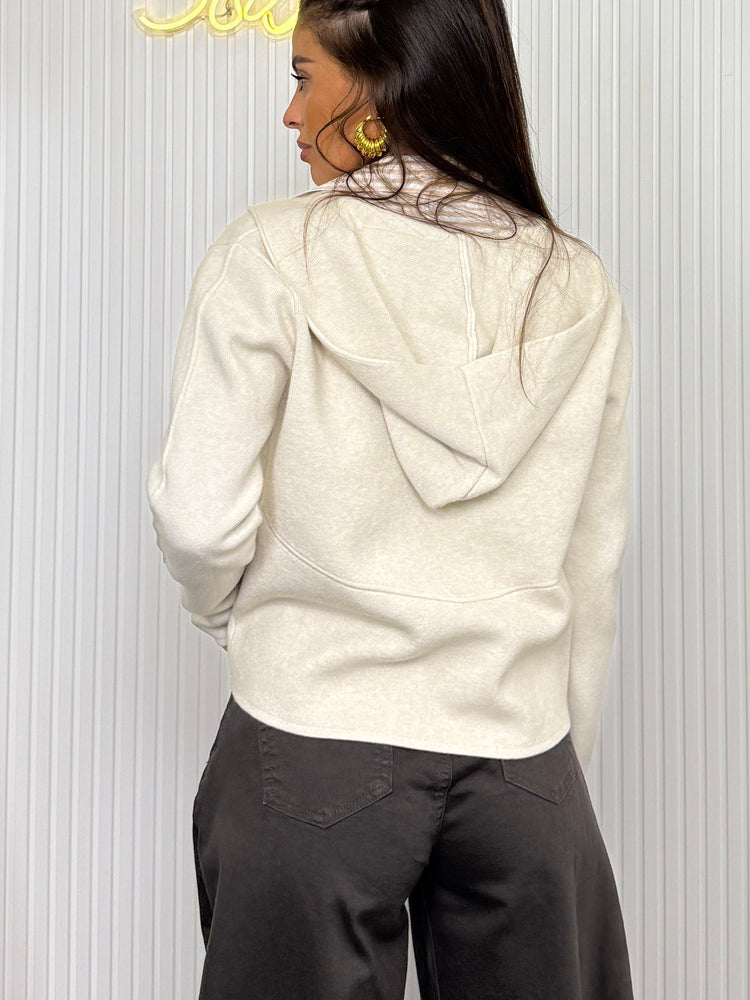 Cardigan con cappuccio