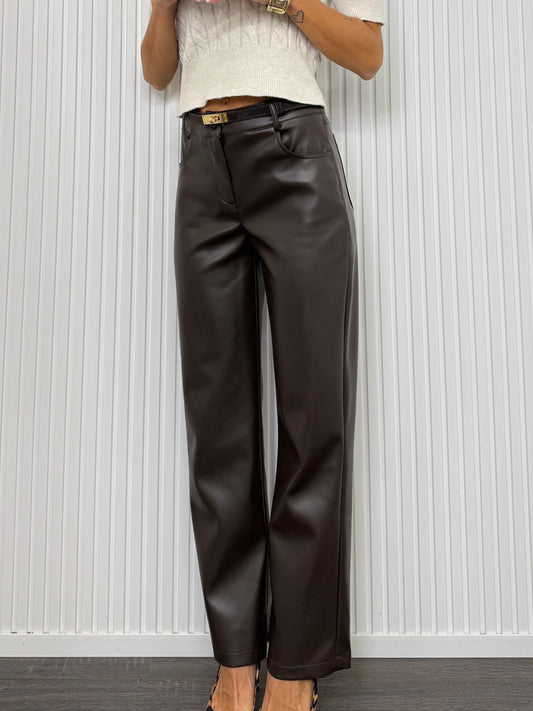 Pantaloni in ecopelle