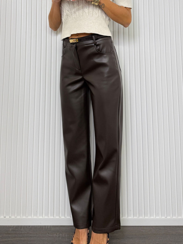 Pantaloni in ecopelle