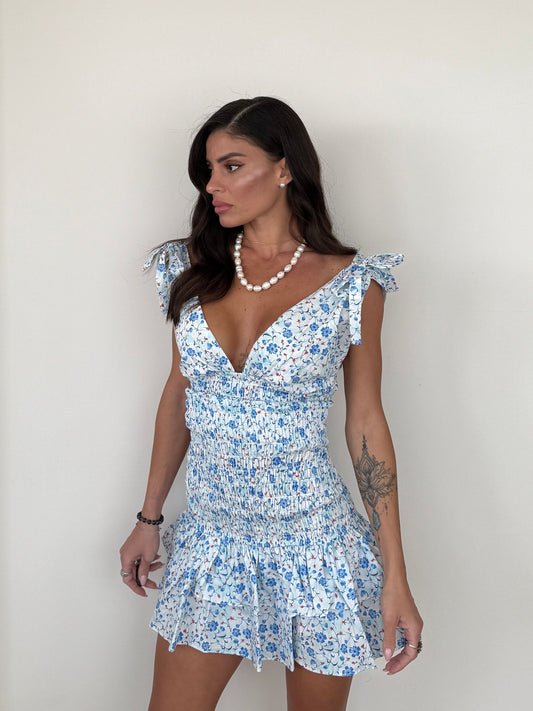 Dress Blue Flowers